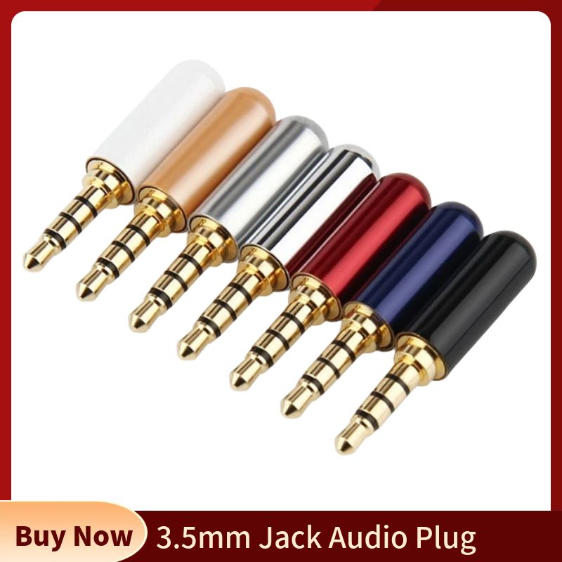 Audio Jumper Wire - 3,5-mm-Klinkenstecker 4-polig Kopfhöreranschluss 3,5-mm-Kopfhörerstecker Mikrofonanschlüsse Lötbarer