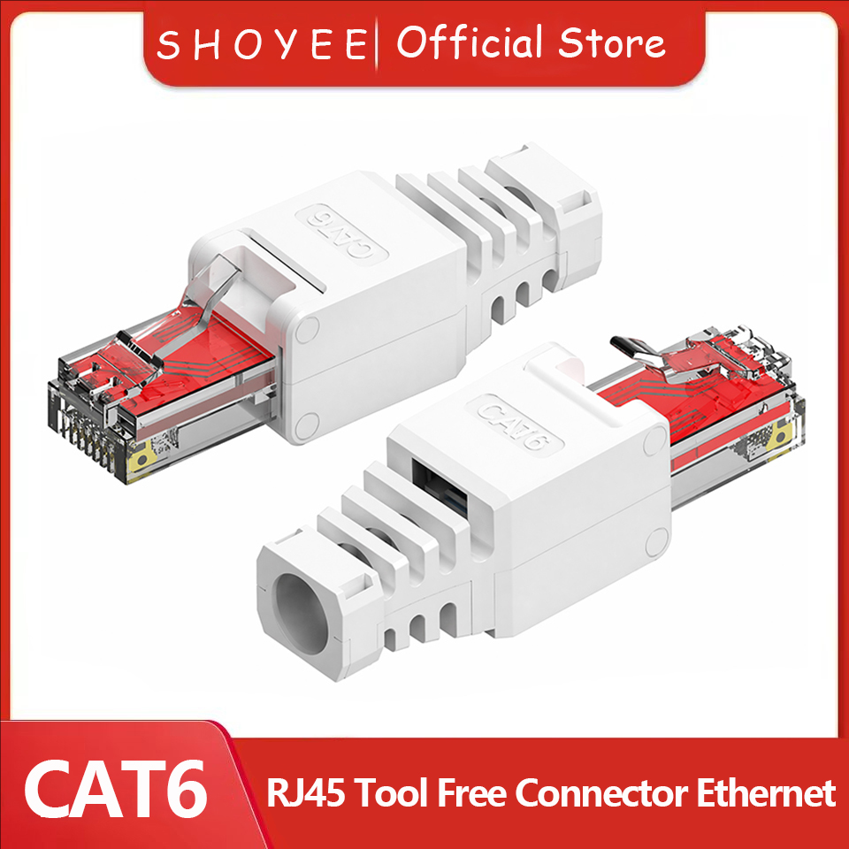 Rj45 Jack - Gigabit Werkzeugfreier RJ45 CAT6 Stecker, Ethernet-Anschlusskabel,