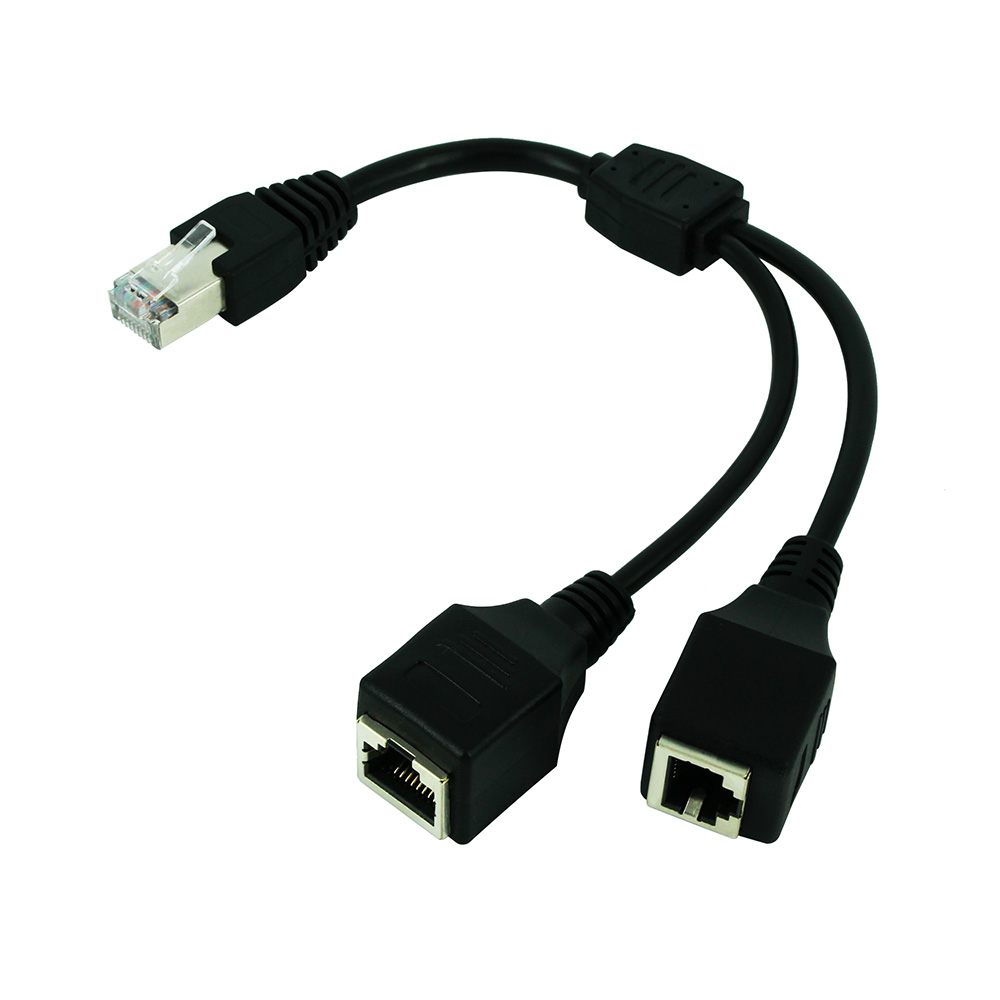 Rj45 Jack - RJ45 1 Stecker auf 2 Buchsen